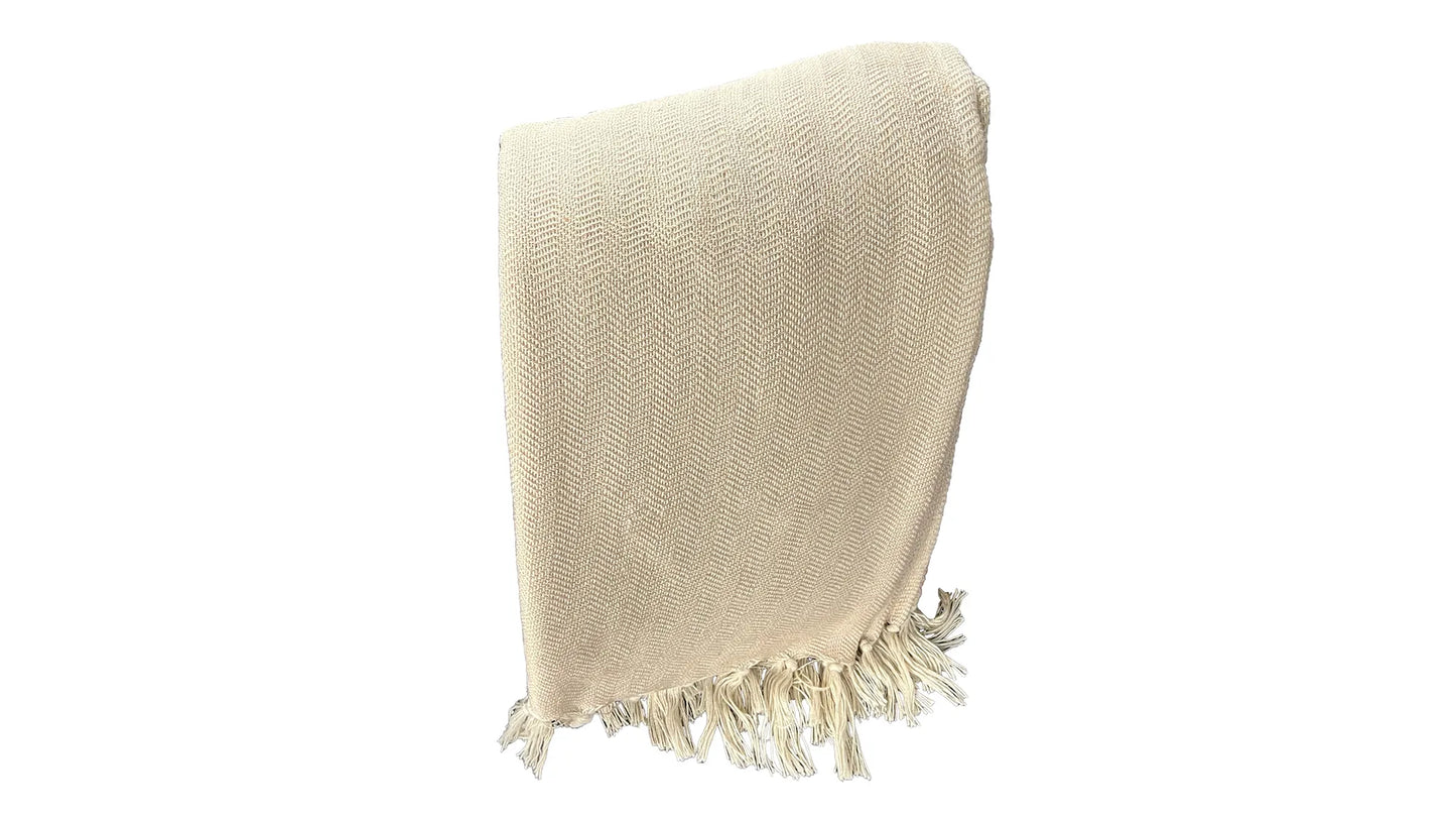 Couvertures - Corriveau - Charm - 50"x60" - Ecru