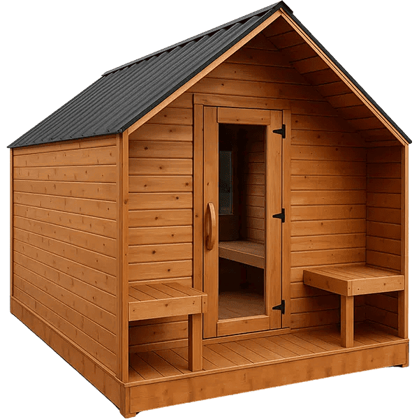 Cabine de 8 pieds avec porche + par Kodiak