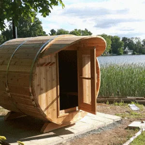 Knotty Cedar Barrel Saunas