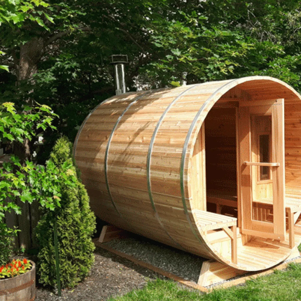 Knotty Cedar Barrel Saunas