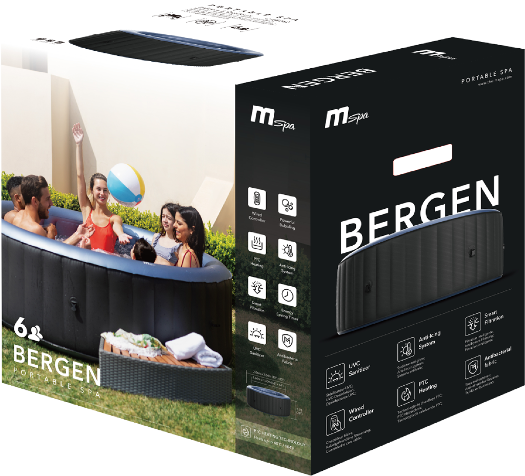 Spa Gonflable | MSpa | Comfort Bergen 6P | 6 Places | 0 Jets | 138 Sorties de bulles