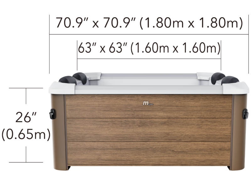 Spa Portable | MSpa | Frame Oslo Amber | 6 Places | 8 Jets | 120 Sorties de bulles