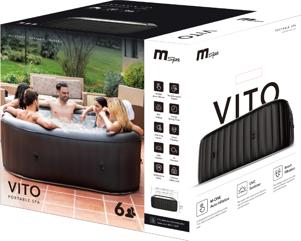 Spa Gonflable | MSpa | Urban Vito | 6 Places | 0 Jets | 132 Sorties de bulles