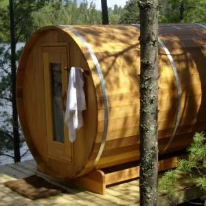 Clear Cedar Barrel Saunas