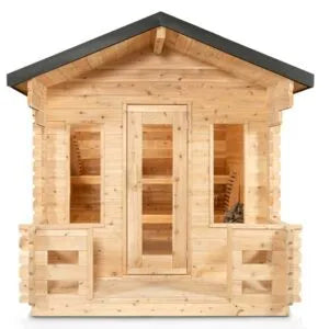 Georgian Cabin Sauna with Porch
