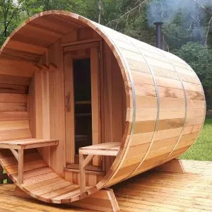 Clear Cedar Barrel Saunas