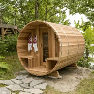 Clear Cedar Barrel Saunas
