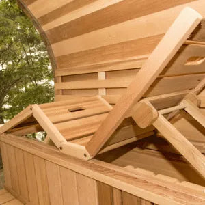 Panoramic View Cedar Barrel Saunas
