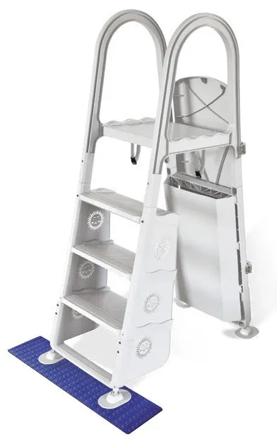 Image 2 du produit Echelle | Olympic | Échelle sécuritaire blanche «A-frame» en résine, hauteur pour mur de 48-54 po (122cm - 137cm)