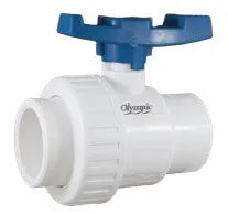 Image 1 du produit Valve | Plomberie | Olympic | Valve à bille à union unique blanche 1-1/2”