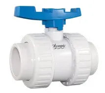 Image 1 du produit Valve | Plomberie | Olympic | Valve à bille à union double blanche 2”