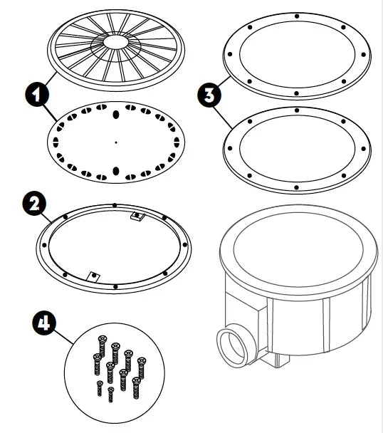 Image 1 du produit Drain de fond | Pièce de remplacement | Olympic | Joints d’étanchéité (12)