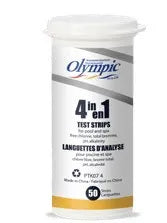 Image 1 du produit Tests d'eau | Olympic | 50 languettes d’analyse 4 en 1