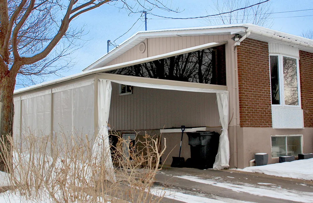 Abri d'auto CarPORT capri avec rideaux