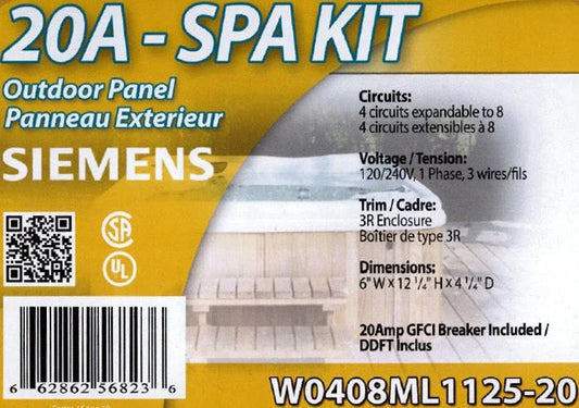 Disjoncteur Siemens 20AMP pour spas et spas de nage
