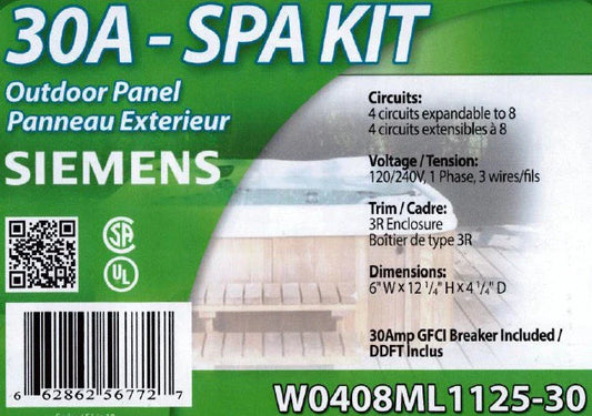 Disjoncteur Siemens 30AMP pour spas et spas de nage