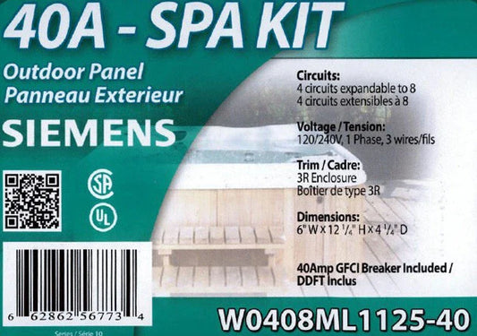 Disjoncteur Siemens 40AMP pour spas et spas de nage