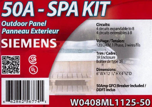 Disjoncteur Siemens 50AMP pour spas et spas de nage