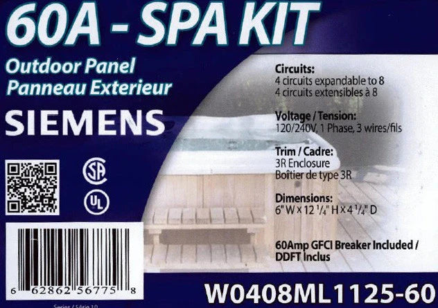 Disjoncteur Siemens 60AMP pour spas et spas de nage