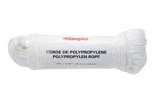 Paquets de corde 150' x 3/16"