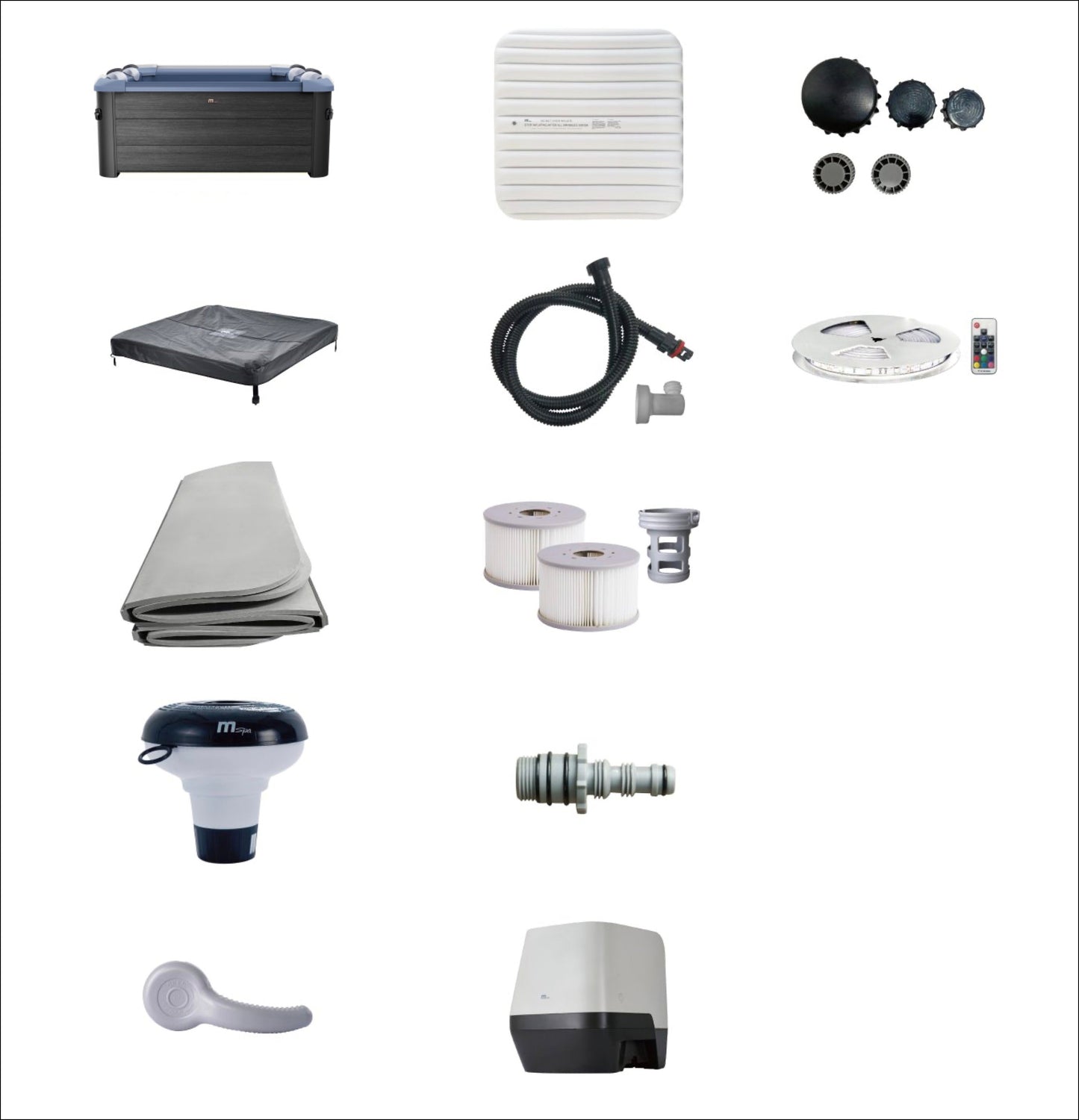 Spa Portable | MSpa | Frame Oslo Sapphire | 6 Places | 8 Jets | 120 Sorties de bulles