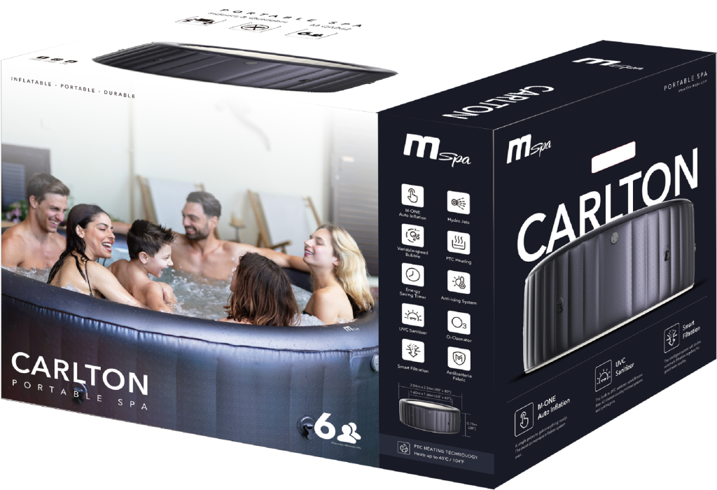 Spa Gonflable | MSpa | Muse Carlton | 4 Places | 4 Jets | 118 Sorties de bulles