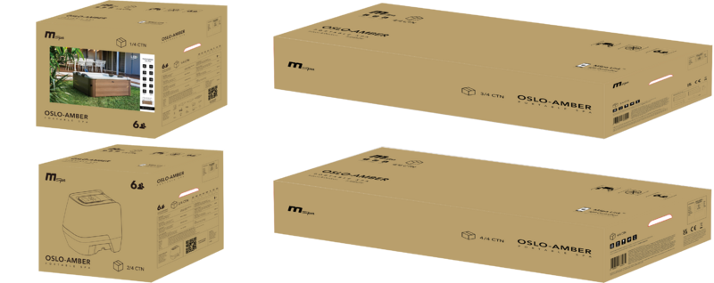 Spa Portable | MSpa | Frame Oslo Amber | 6 Places | 8 Jets | 120 Sorties de bulles