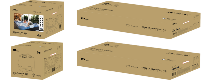 Spa Portable | MSpa | Frame Oslo Sapphire | 6 Places | 8 Jets | 120 Sorties de bulles